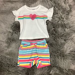 Pekkle | Kid’s 2 Piece Set | Striped | Heart